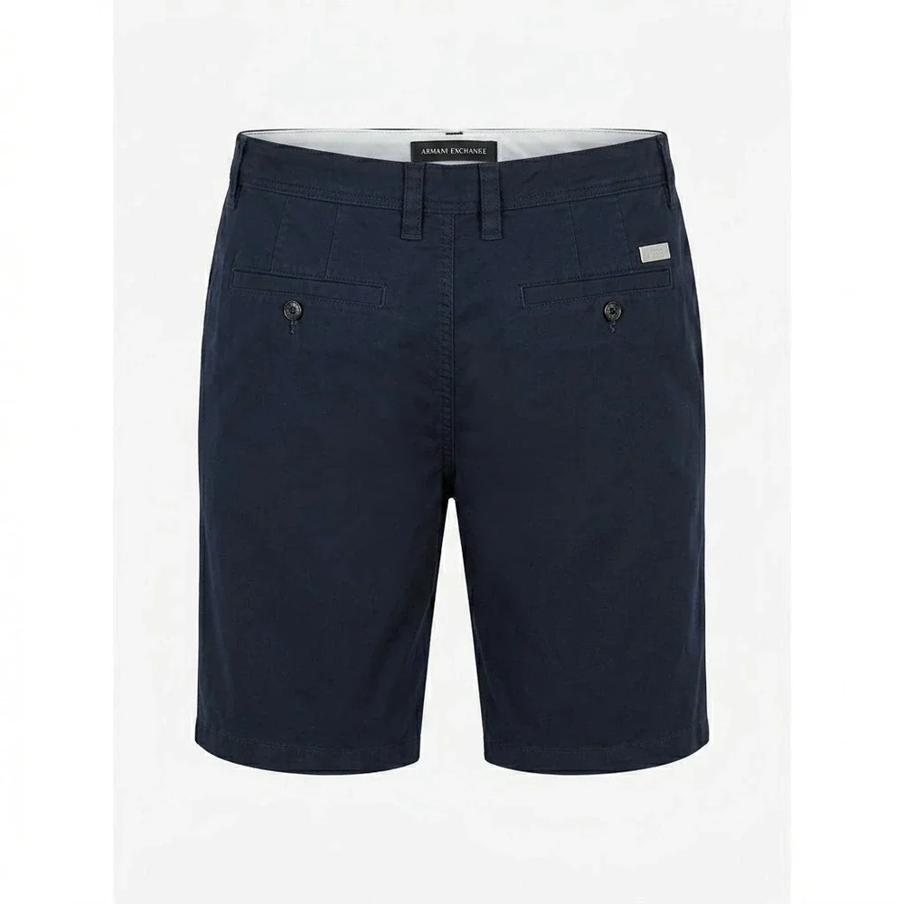 Armani Exchange Mens Navy‎ Blue Chino Shorts Size 36